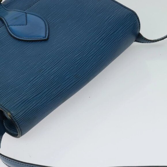 LOUIS VUITTON Epi Cartouchiere MM Shoulder Bag Blue - Picture 9 of 15
